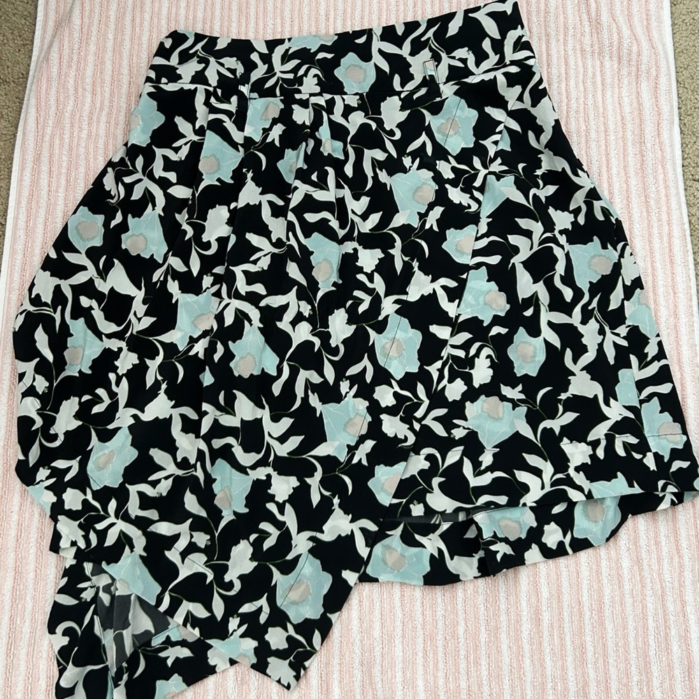 Christian Wijnants L Floral Black and White Midi Women's Skirt